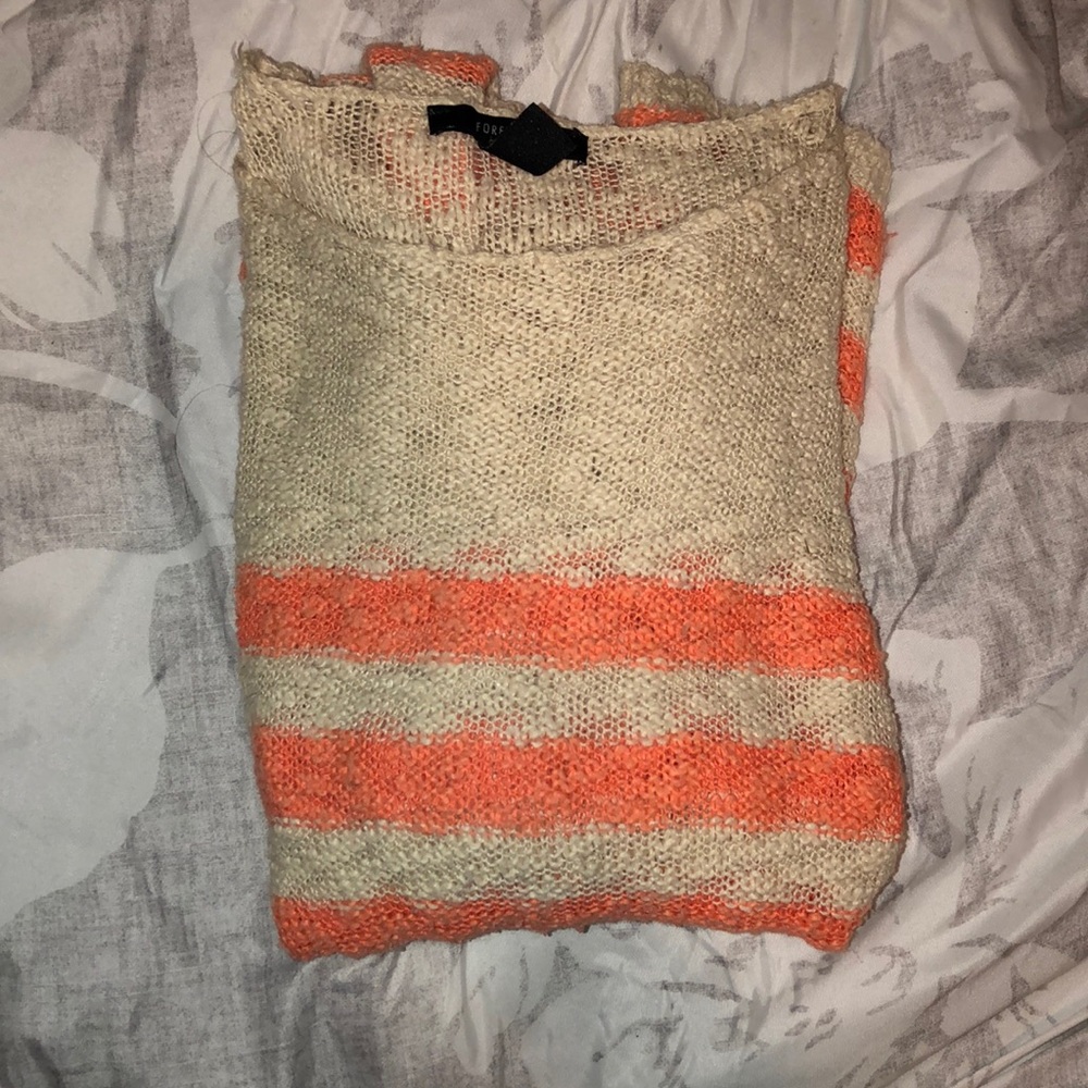 Orange and cream sweater